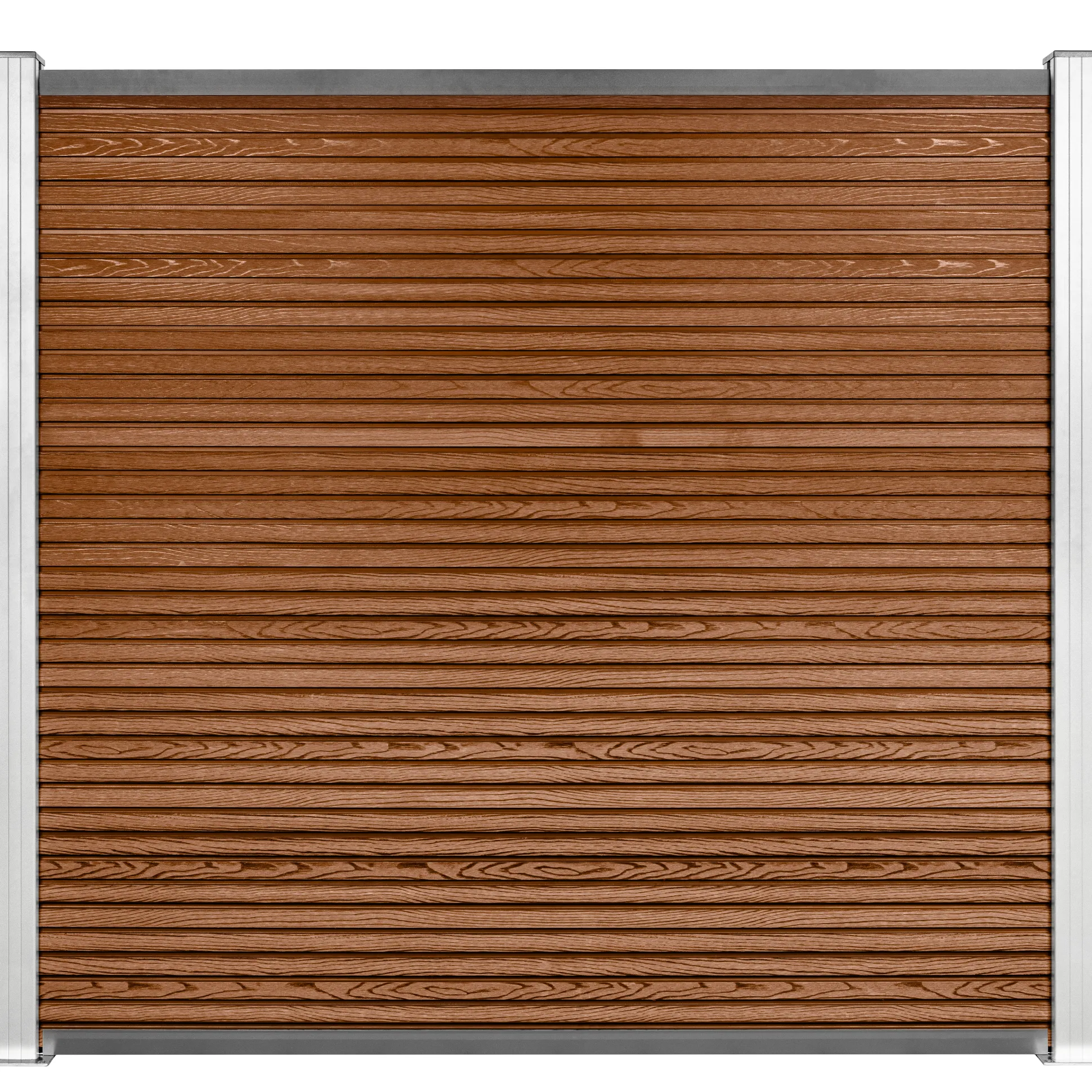 Komposithegn med 2 stolper 179x180cm brun/alu