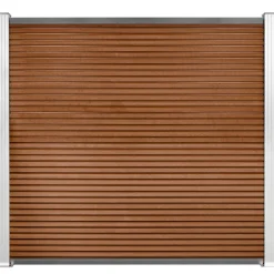 Komposithegn med 2 stolper 179x180cm brun/alu