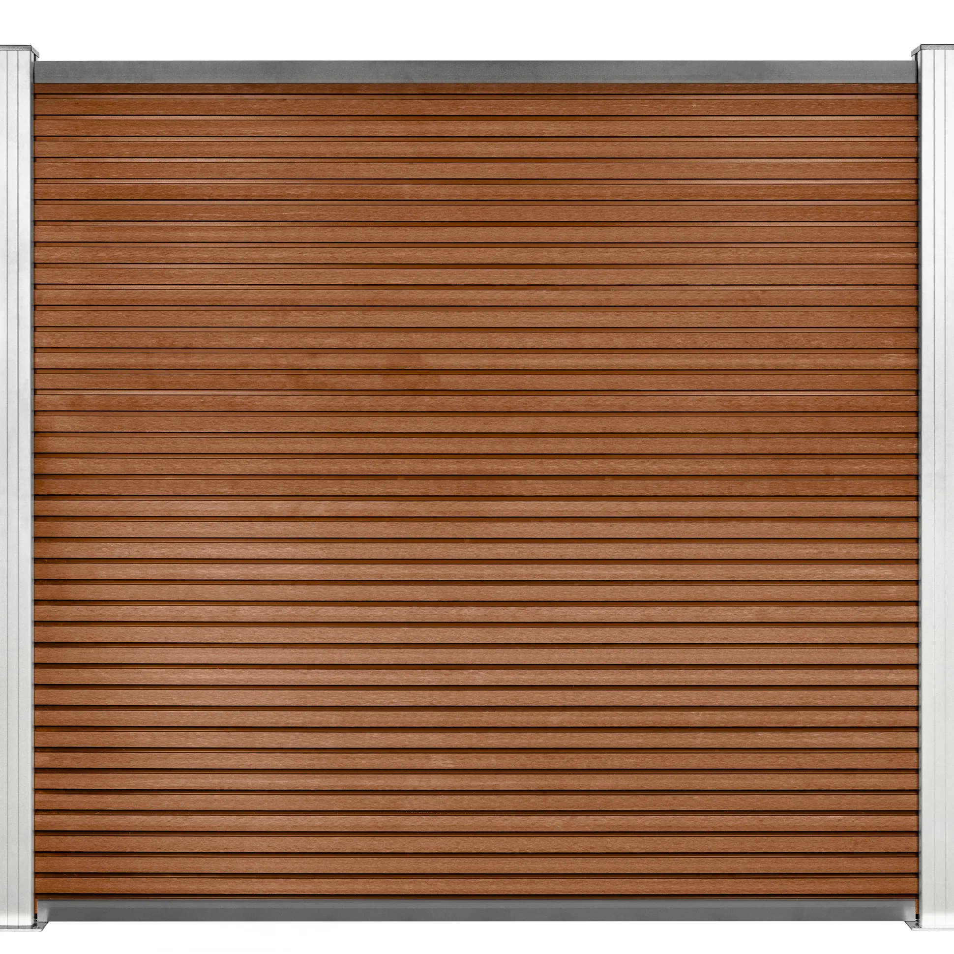 Komposithegn med 2 stolper 179x180cm brun/alu