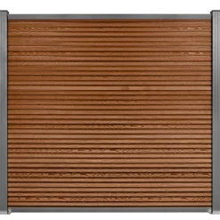 Komposithegn med 2 stolper 179x180cm brun/grå