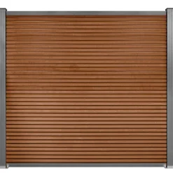 Komposithegn med 2 stolper 179x180cm brun/grå