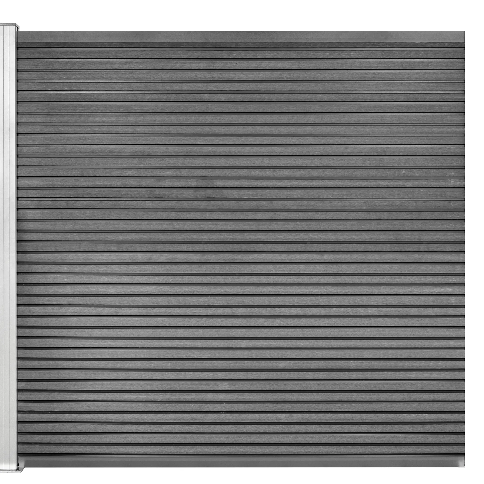 Komposithegn med 1 stolpe 173x180cm antracitgrå/alu