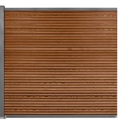 Komposithegn med 1 stolpe 173x180cm brun/grå
