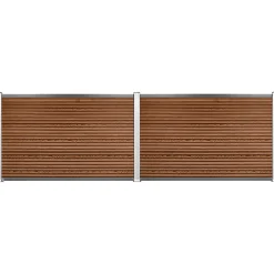 Komposithegnsæt 233x120cm brun/alu