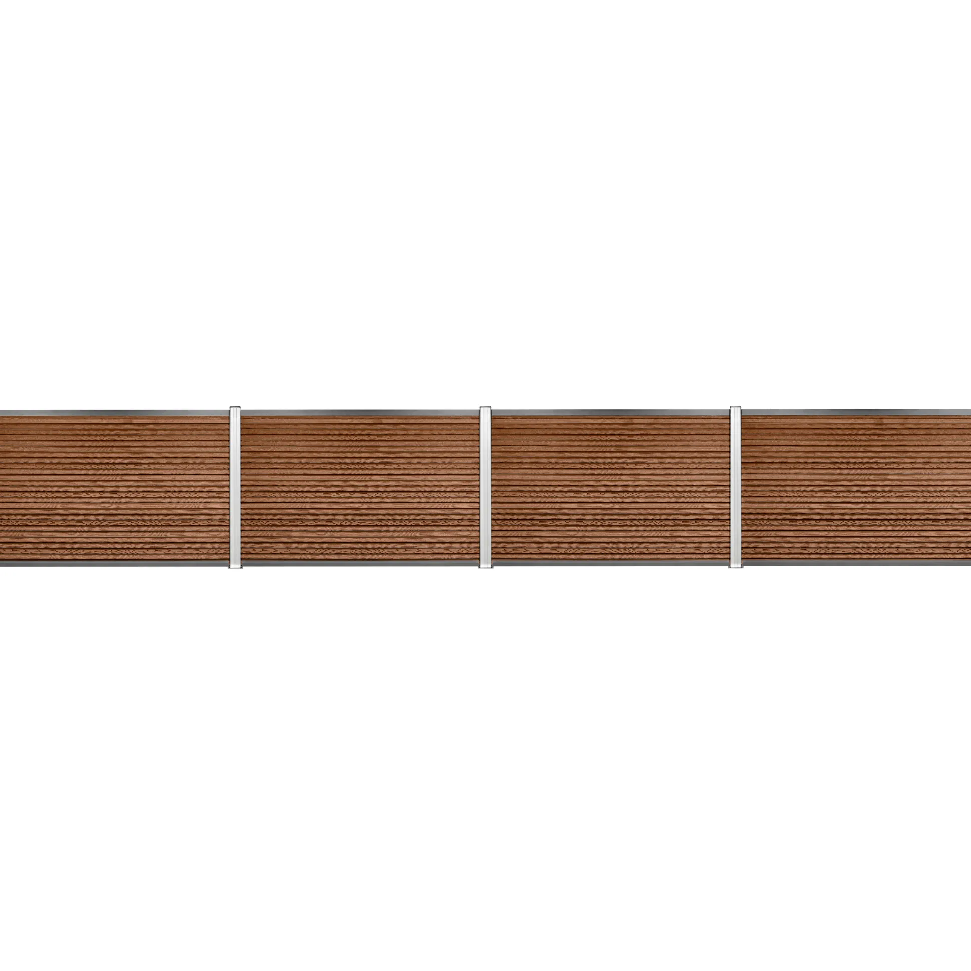 Komposithegnsæt 459x120cm brun/alu