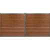 Komposithegnsæt 353x180cm brun/grå