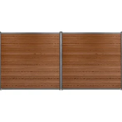 Komposithegnsæt 353x180cm brun/grå