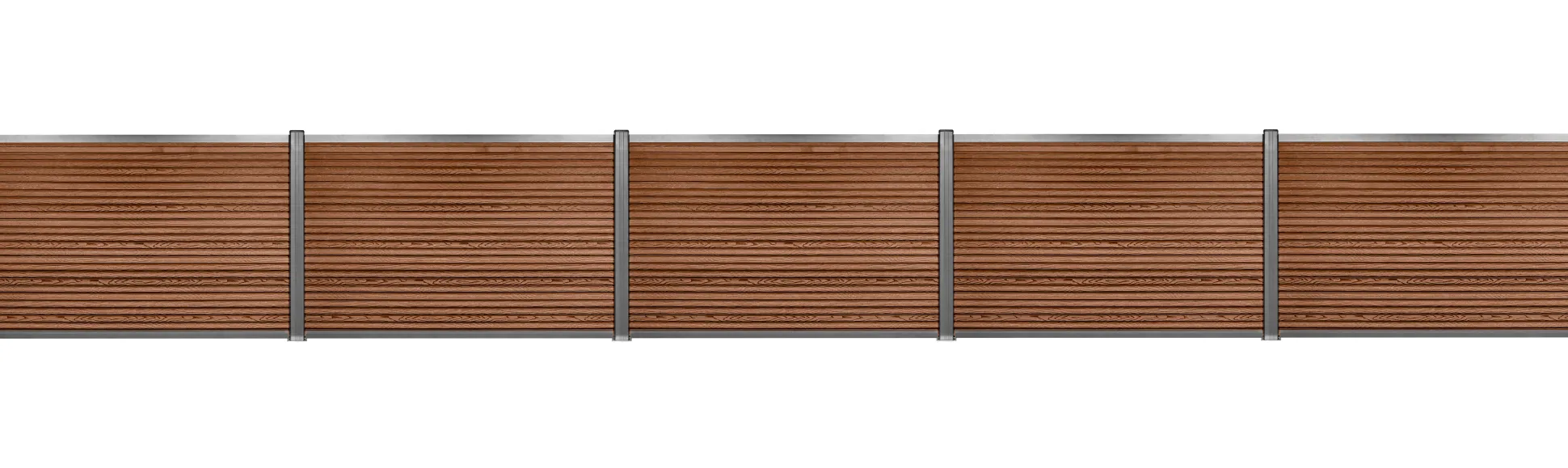 Komposithegnsæt 572x120cm brun/grå