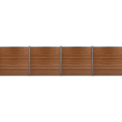 Komposithegnsæt 699x180cm brun/grå