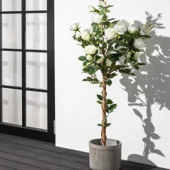 Kunstig Rosetræ hvid 120 cm