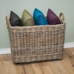 Kurv aflang med hjul 68x42x45cm