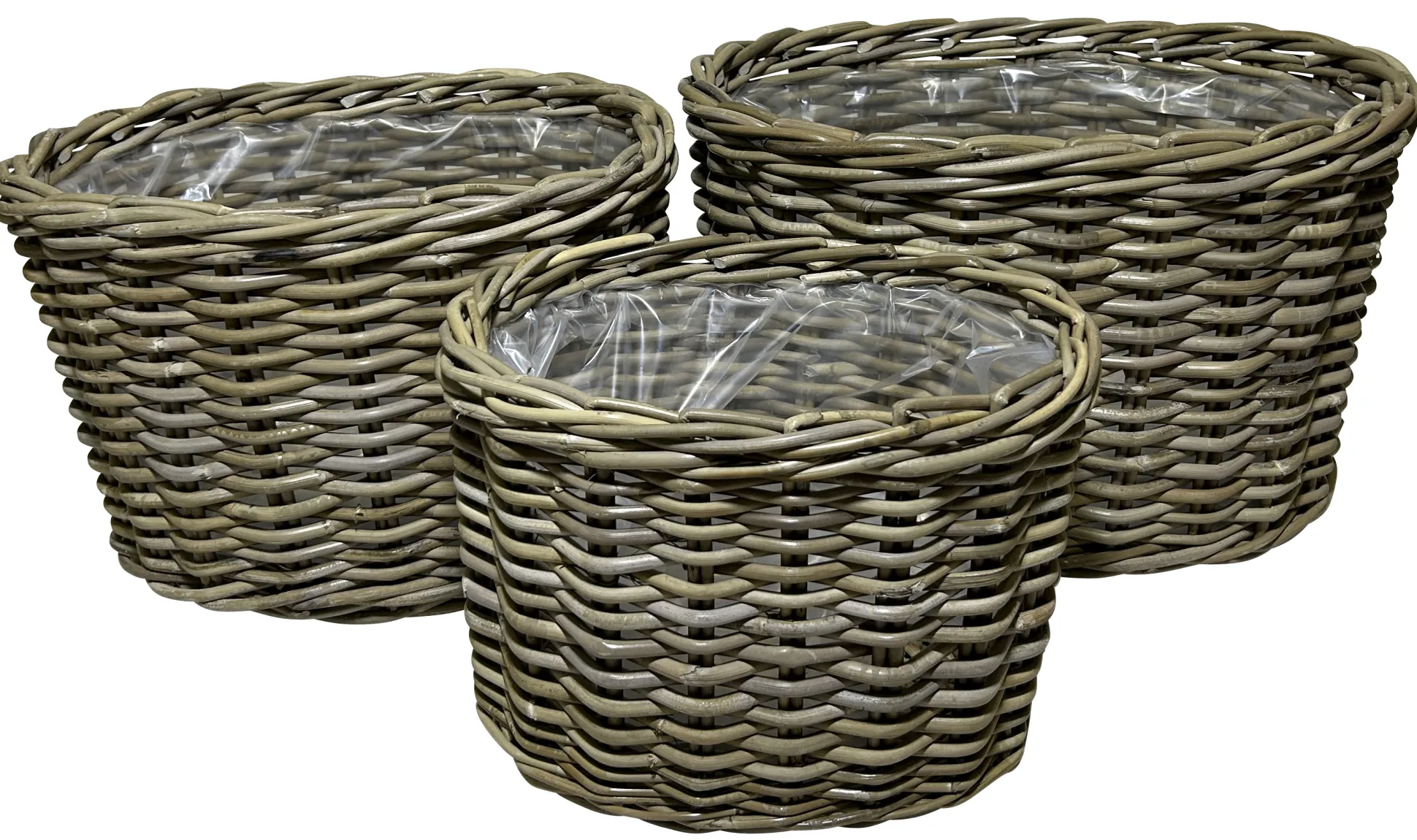 Kurvesæt oval kubu rattan natur