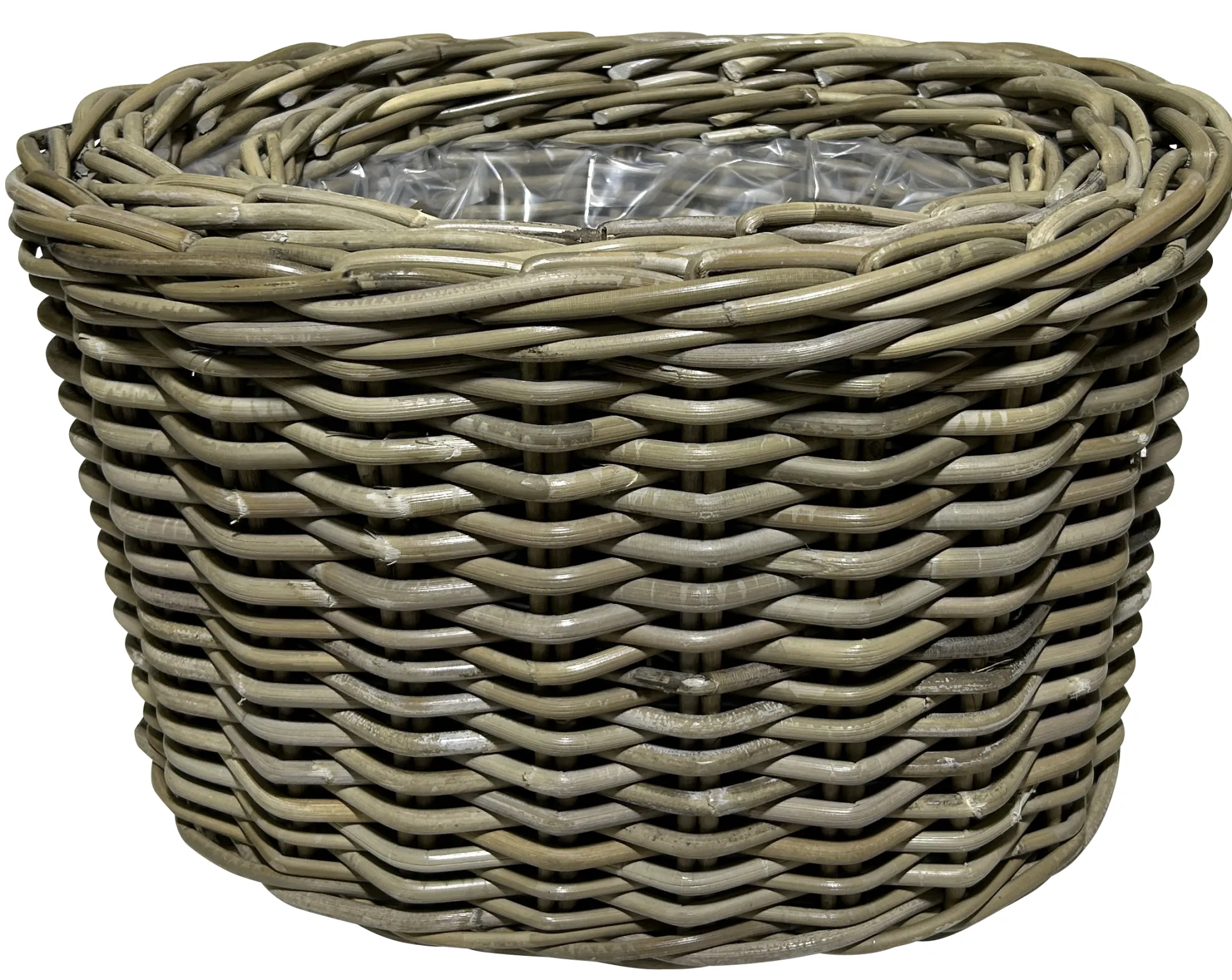 Kurvesæt oval kubu rattan natur