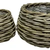 Kurvesæt rund kubu rattan natur 2 stk.