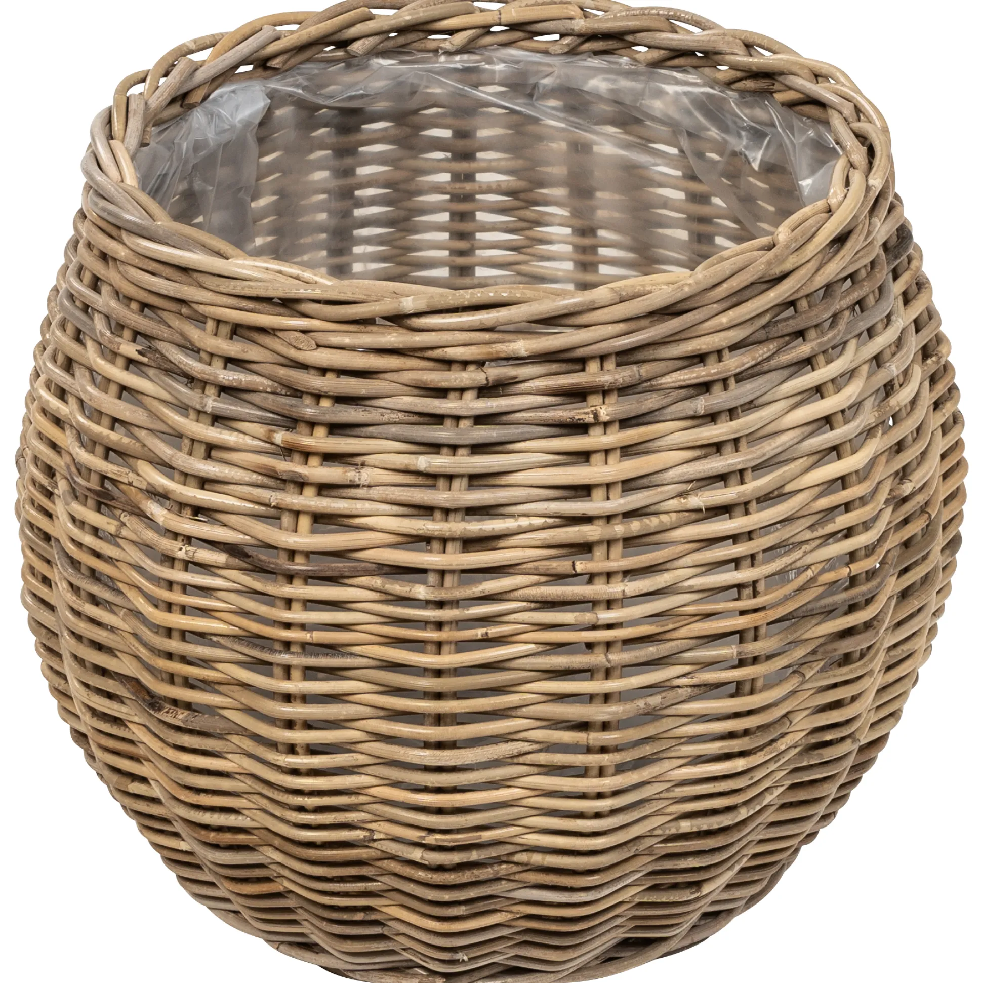 Kurv rund kubu rattan ø43x35cm
