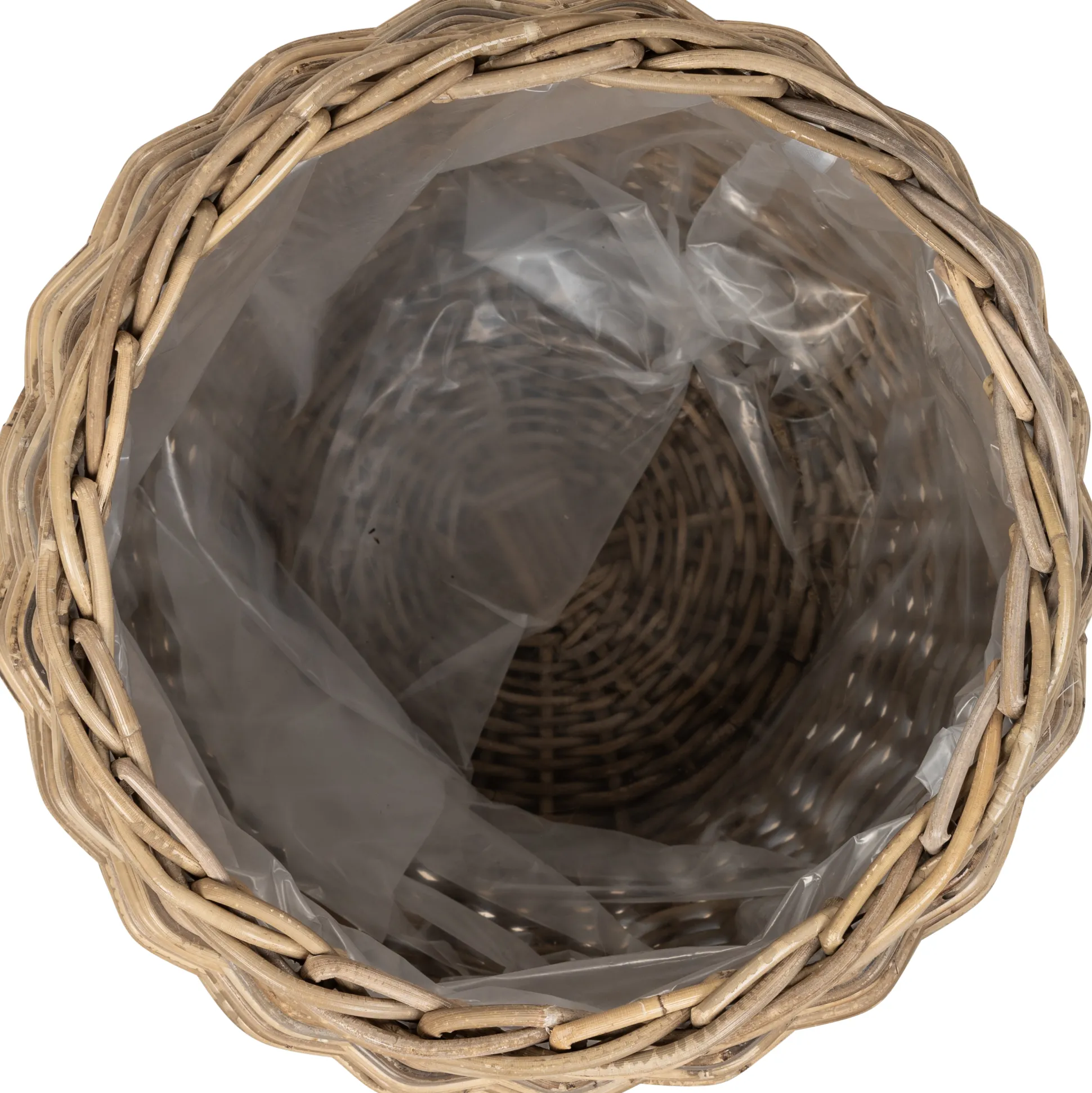 Kurv rund kubu rattan ø43x35cm