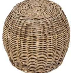 Kurv rund kubu rattan ø43x35cm