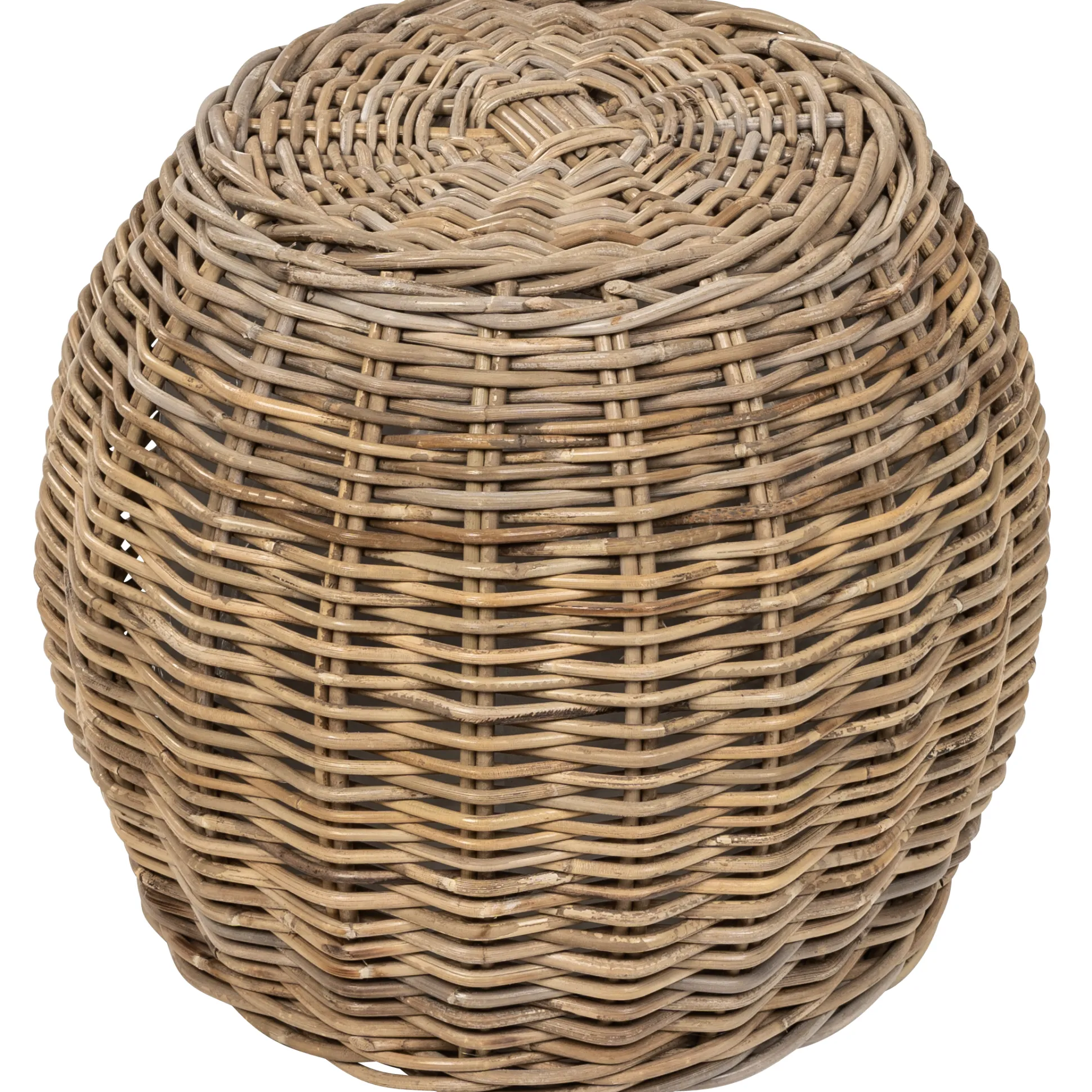 Kurv rund kubu rattan ø43x35cm