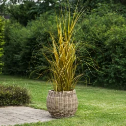 Kurv rund kubu rattan ø43x35cm