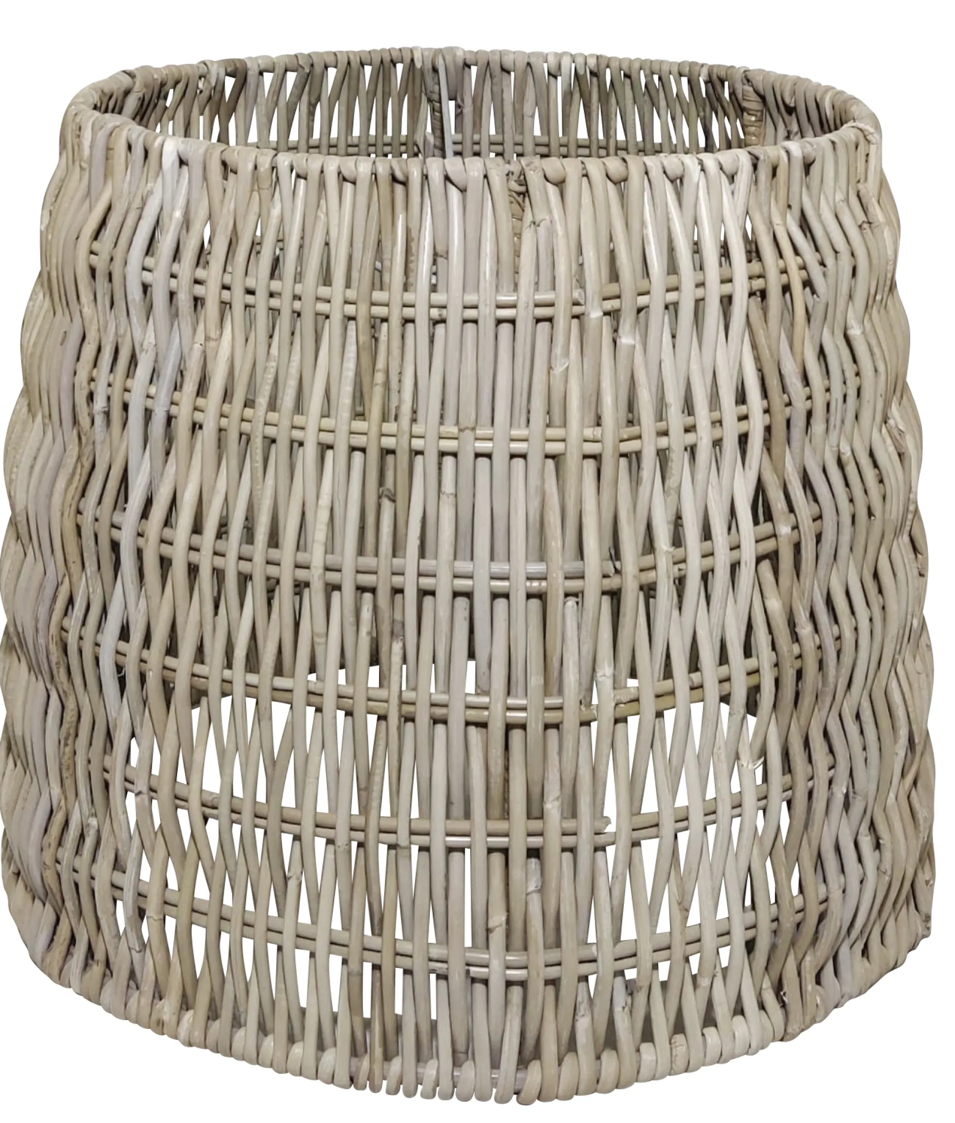 Lampeskærm rund natur kubu rattan ø48cm