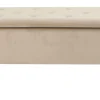 Lens med opbevaring velour beige/natur