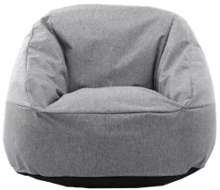 Lounge sækkestol med armlæn grå