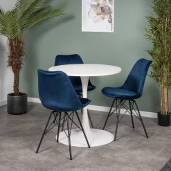 Mads velour blå/sort