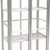 Minidrivhus med hjul poly sølv 77,6x41,5x151,1cm