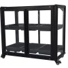 Minidrivhus med hjul sort 77,6x41,5x61cm