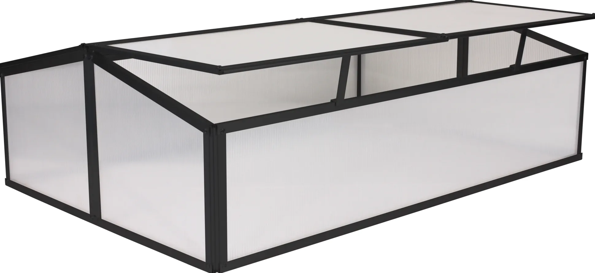 Minidrivhus sort 120x80x37cm
