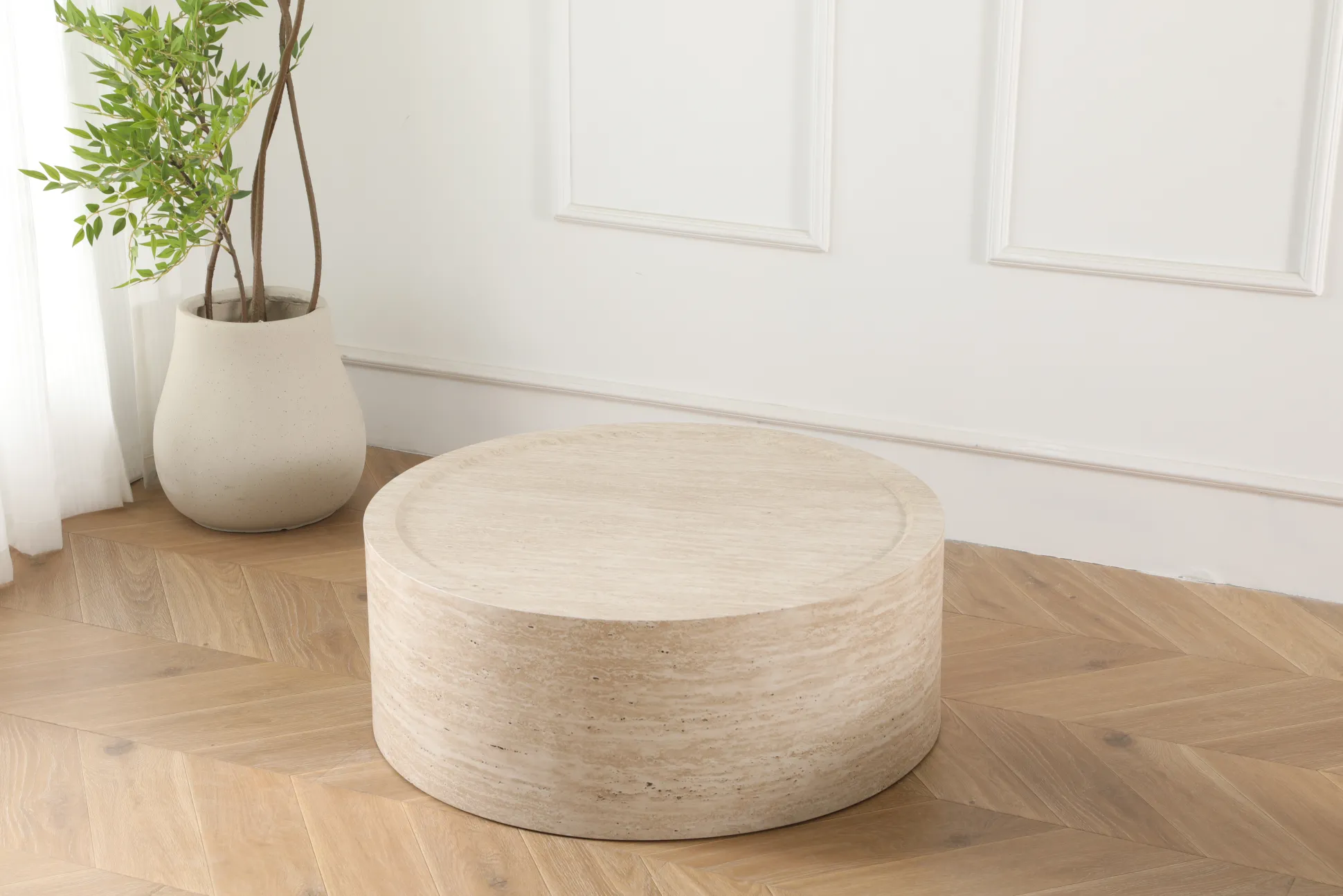 Modena beige/brun ø80x30cm