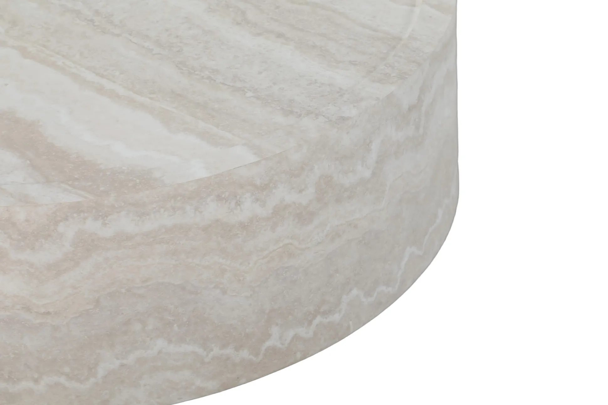 Modena beige/hvid ø80x30cm