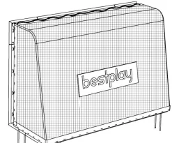 Net til fodboldmål 240x160cm
