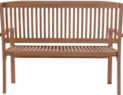 Nina bænk i kerne teaktræ 120x54x88cm