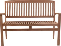 Nina bænk i teaktræ 120x54x88cm