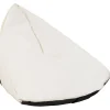 Oval sækkestol stof creme