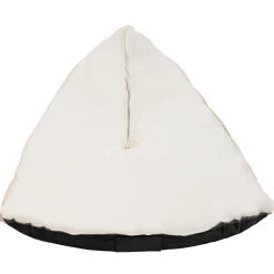 Oval sækkestol stof creme
