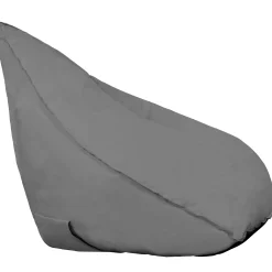 Oval sækkestol stof grå