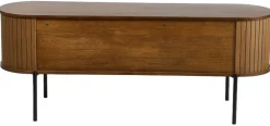Palma jalousiskab 138x40x53,5cm eg smoked/sort