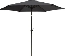 Parasol med vip mørkegrå 3m