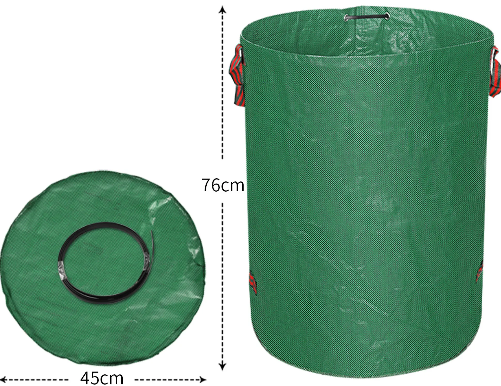 Pop-up affaldssæk grøn 120L