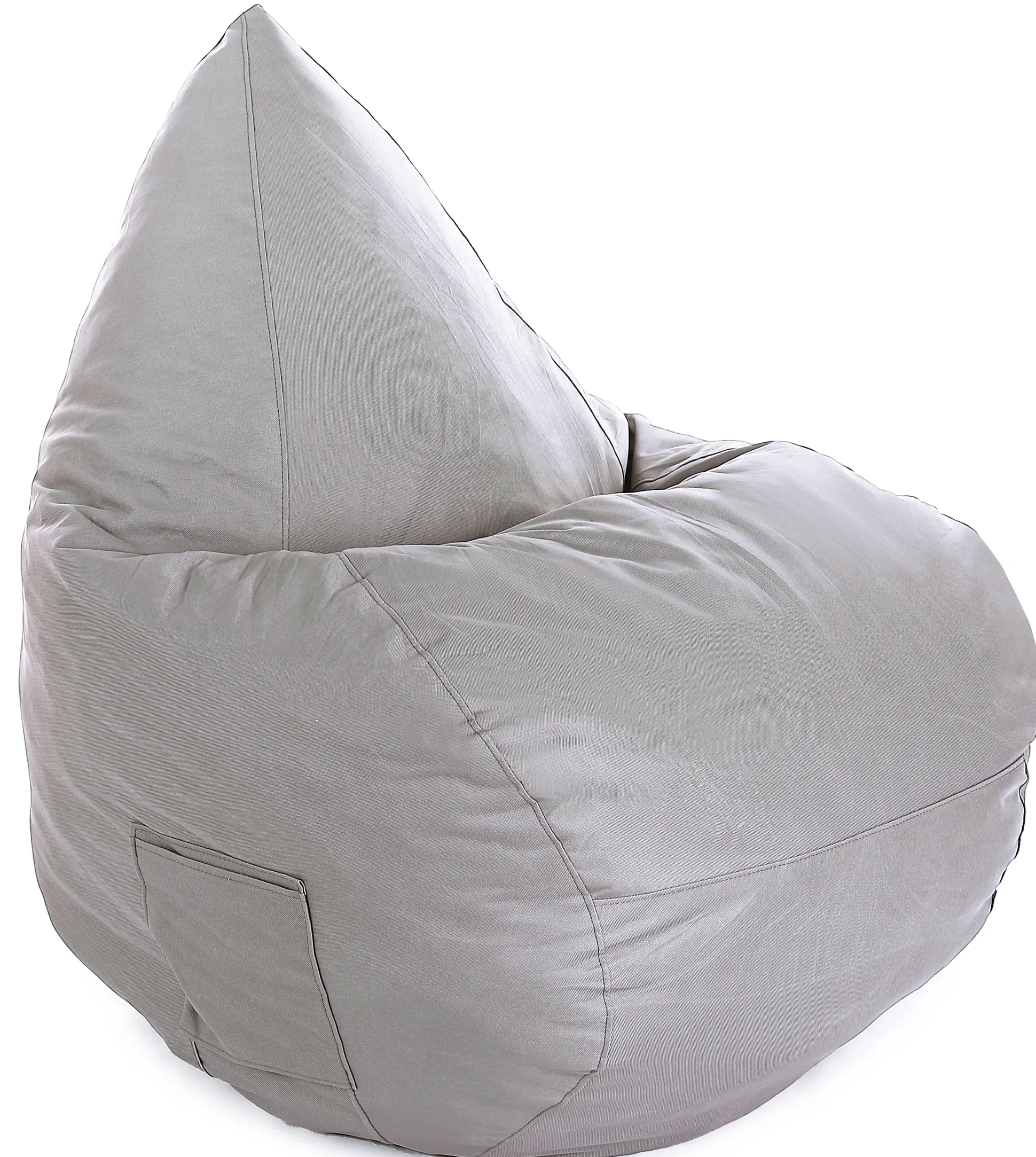 Premium oval sækkestol beige