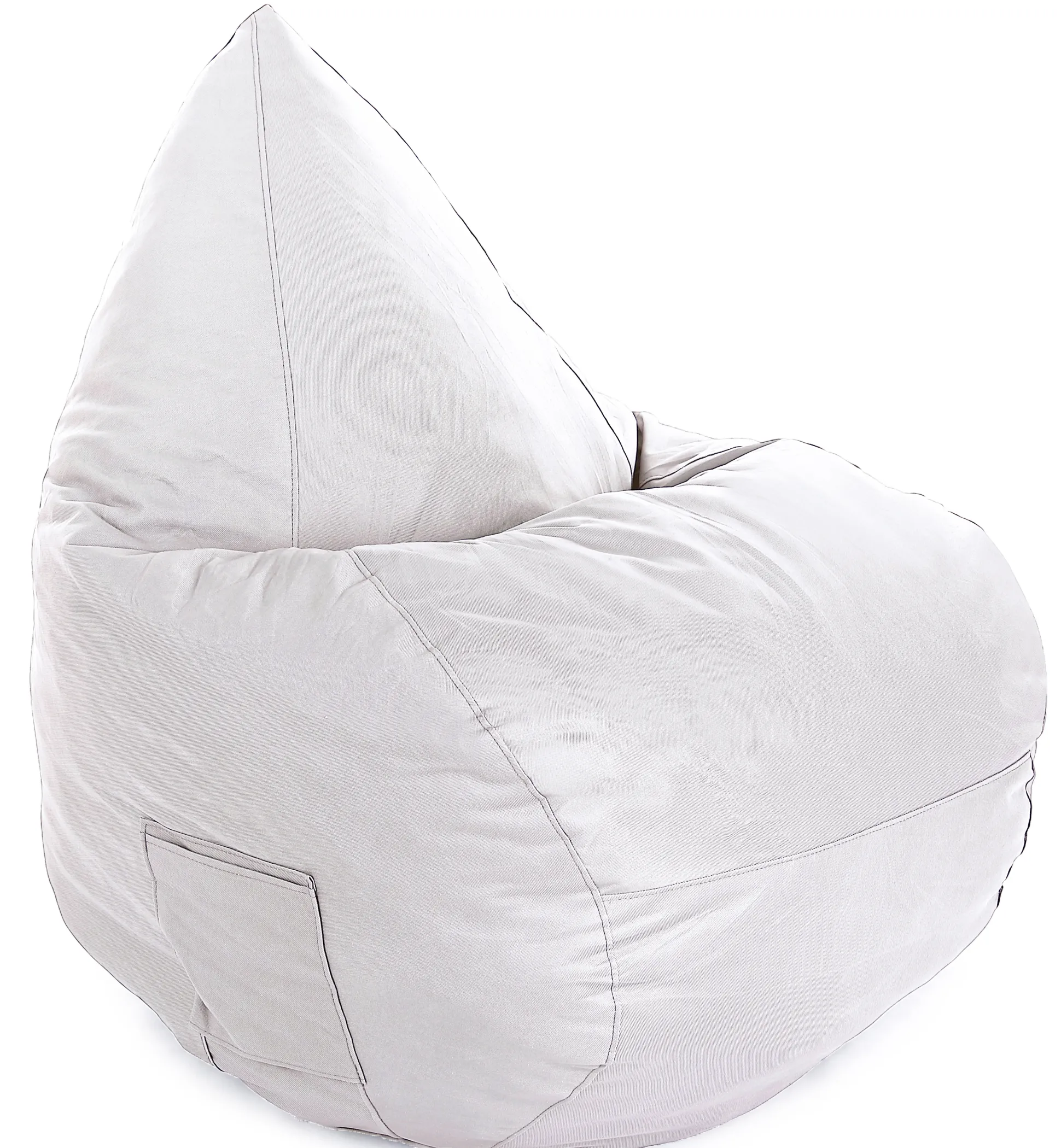 Premium oval sækkestol creme