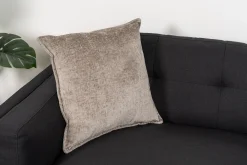 Pude velour gråbrun 50x50cm