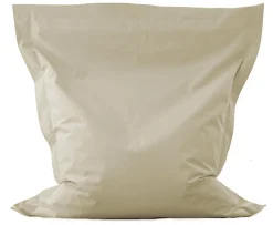 Rektangulær sækkestol stof beige