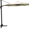 Roma parasol 360-rotation LED beige 3m