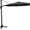 Roma parasol 360-rotation LED mørkegrå 3m