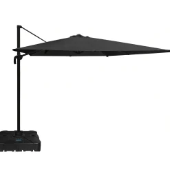 Roma Parasol 360rotation sort med Parasolfod 100L