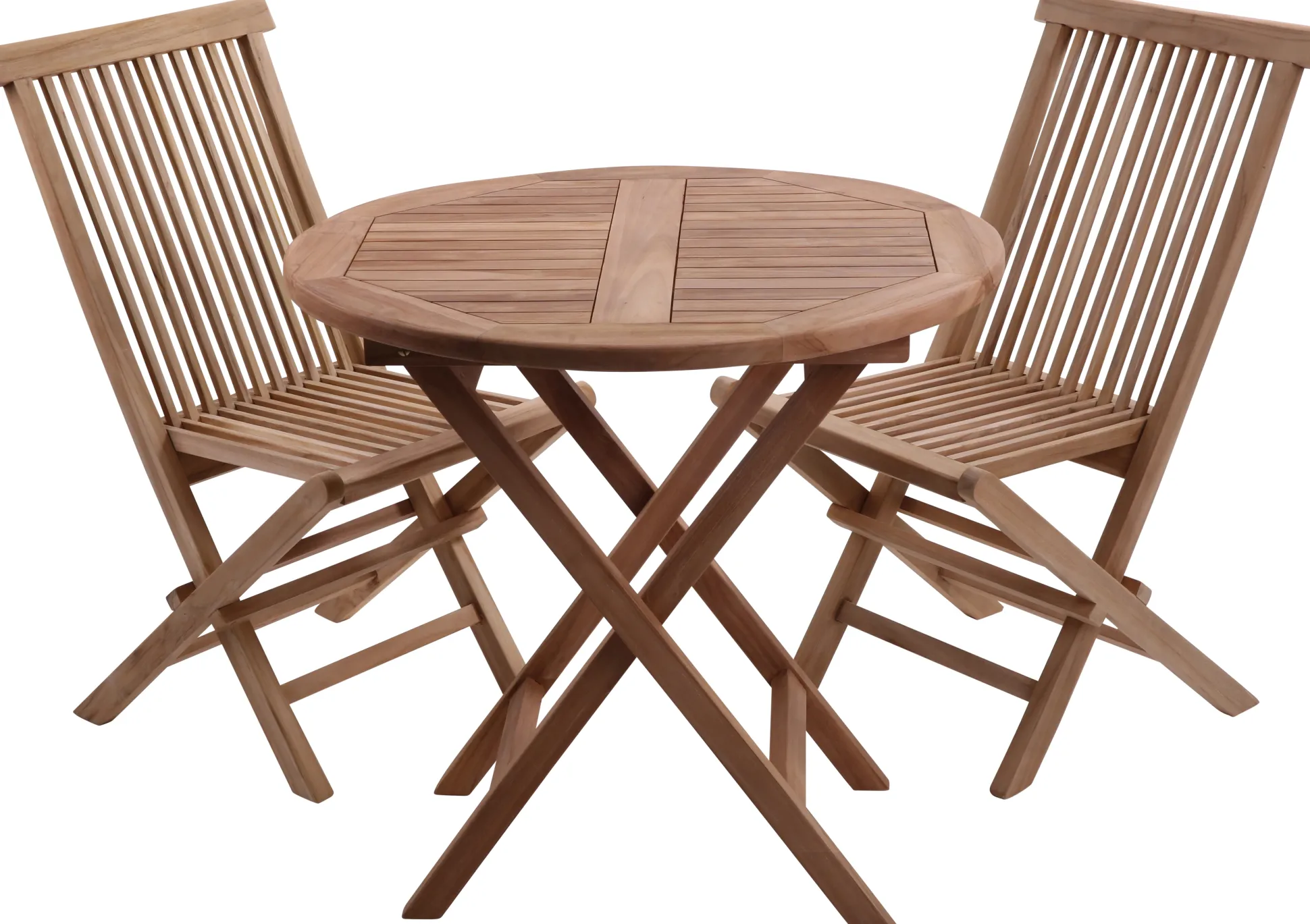 Rundt havebord teaktræ ø80cm