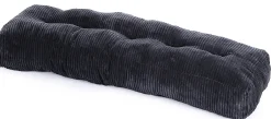 Ryghynde fløjl antracitgrå 120x40x15cm